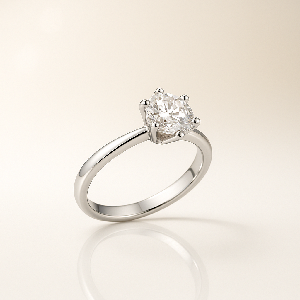 Adjustable Silver Plated 925 Crystal Ring 