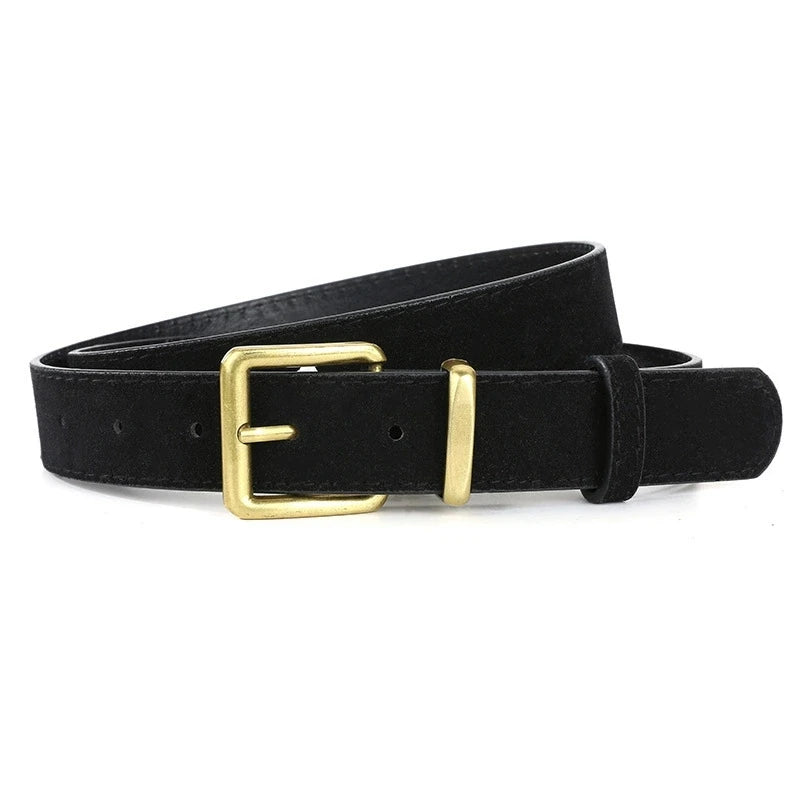 Genuine Suede Leather Women’s Belt