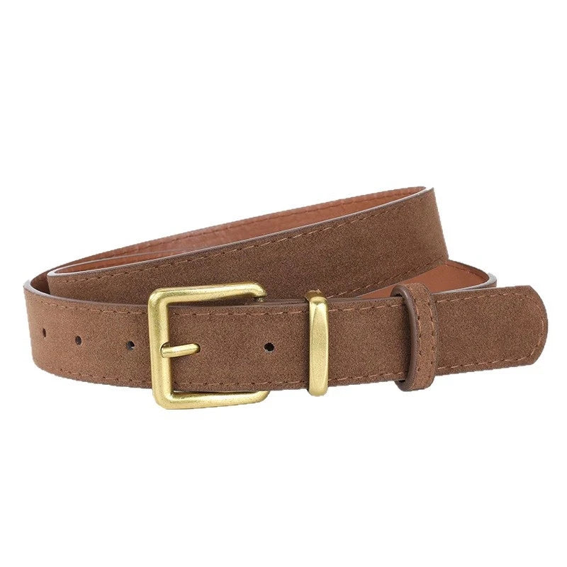 Genuine Suede Leather Women’s Belt
