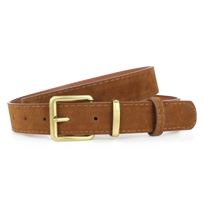Genuine Suede Leather Women’s Belt