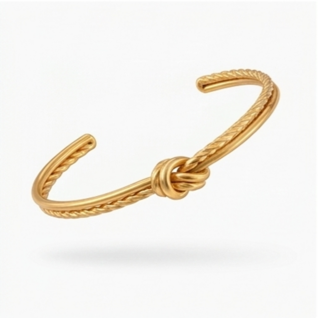 DUAL KNOT GOLD CUFF