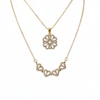 LUCKY HEART CLOVER NECKLACE