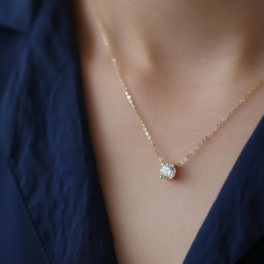 Sleek & Modern 925 Sterling Silver Chain - 18k Gold Plated with Sparkling Zircon