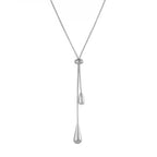 Sculpted Water Drop Pendant Necklace