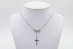 Infinite Lucky 8 Cross Pendant Necklace