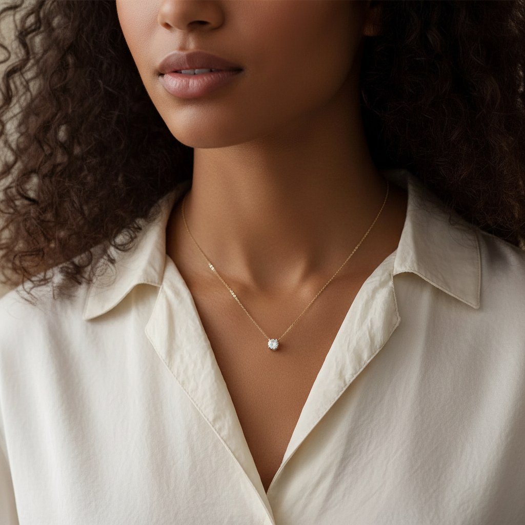 Sleek & Modern 925 Sterling Silver Chain - 18k Gold Plated with Sparkling Zircon