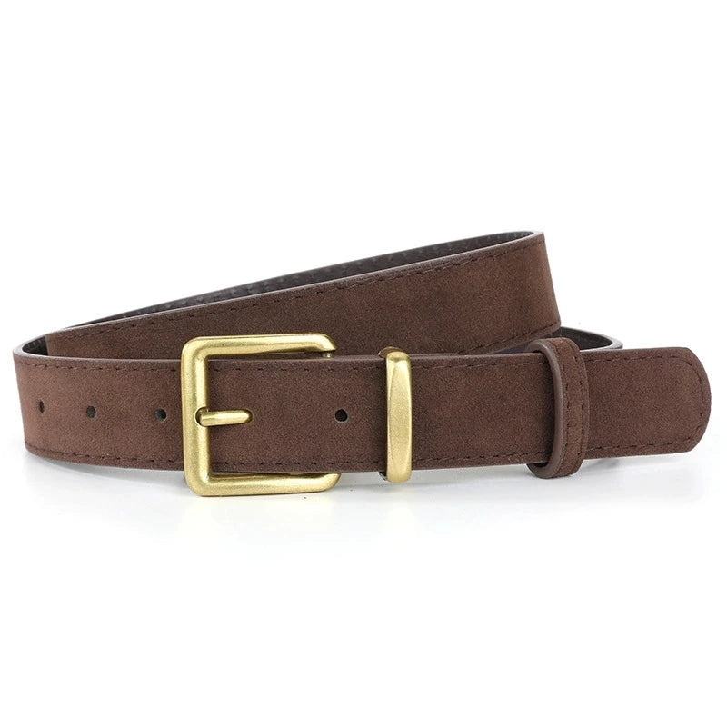 Genuine Suede Leather Women’s Belt