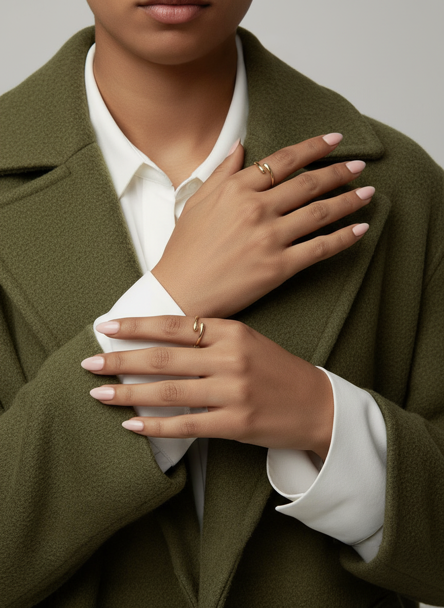 Aurora Entwine Teardrop Ring | Gold & Sterling Silver