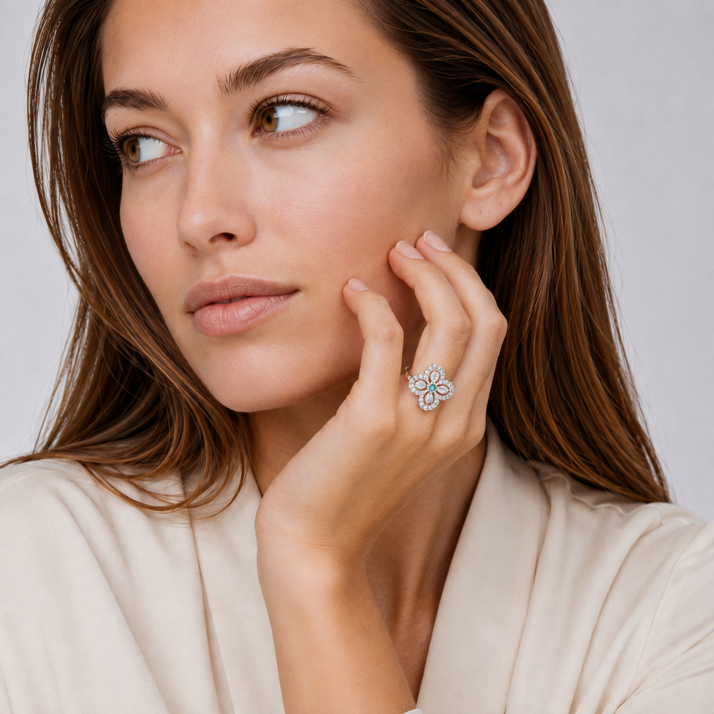 CLOVER HALO RING