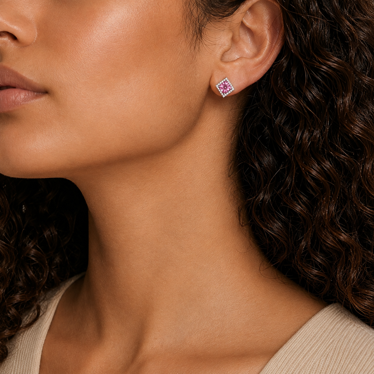 BLUSH HALO STUDS